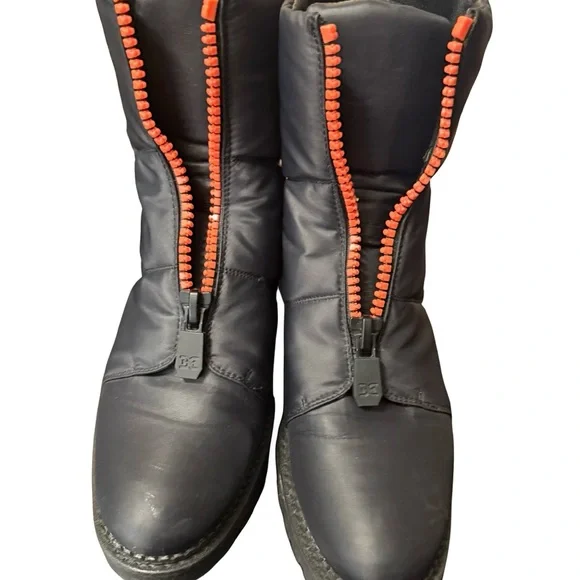 Black and Orange Ankle Boots - Picture 5 of 13